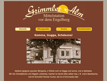 Tablet Screenshot of grimmleralm.com